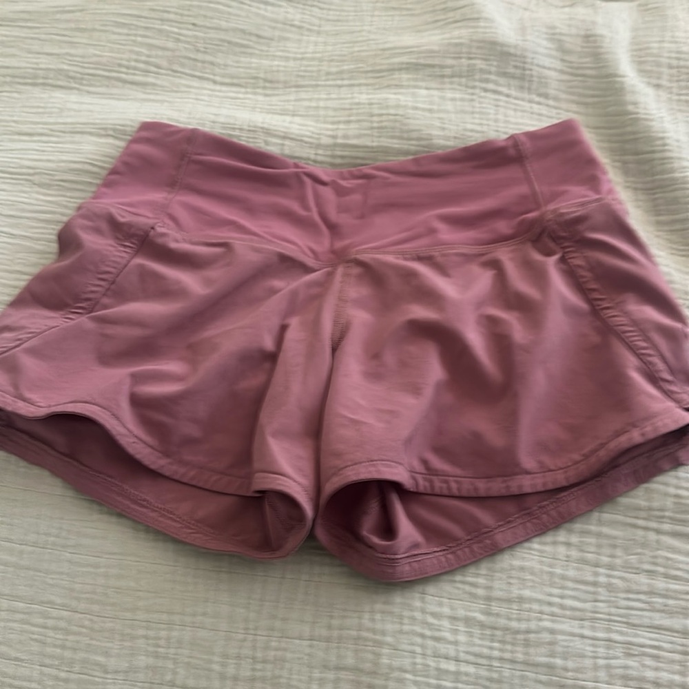 Purple pink Lululemon shorts.